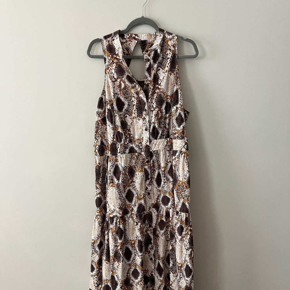 Anthropologie Snake Print Maxi